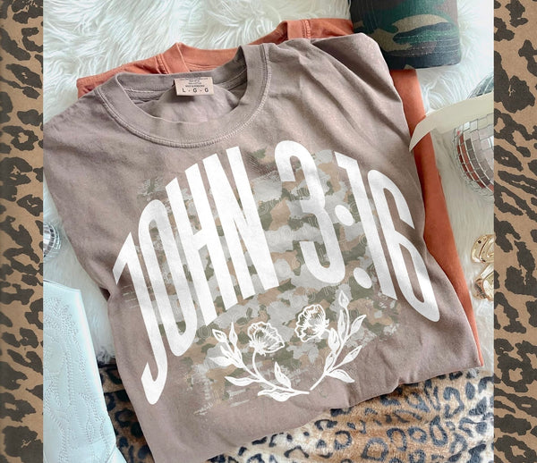 John 3:16 comfort colors tee