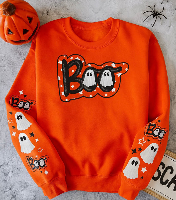 Boo - Sleeve Halloween sweatshirt