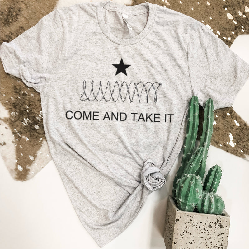 Come & Take it Barb wire ash tee