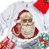 Faux sparkly Santa Dr. pepper or Coca Cola version sweatshirt