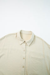 Black Crinkle Pocket Half Sleeve Shirt