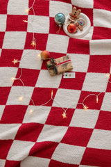 Black & White Checkerboard 127*152cm Flannel Blanket