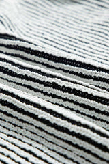 Chestnut Striped Contrast Trim Loose Sweater