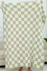 Black & White Checkerboard 127*152cm Flannel Blanket