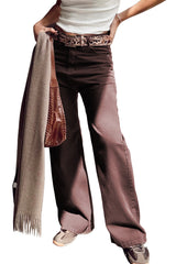 Red Dahlia Solid Color Loose Straight High Waist Jeans