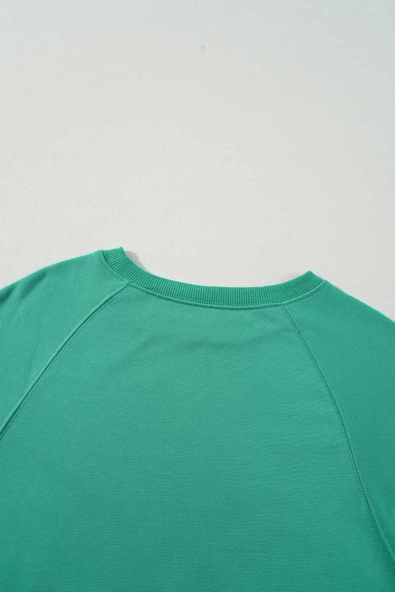 Apricot Rainbow Colorblock Pullover Sweatshirt
