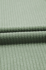 Clearly Aqua Pocketed Ribbed Long Sleeve Top
