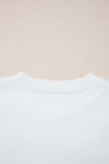 White Tinsel Boots Horseshoe Star Pattern Knit Sweater