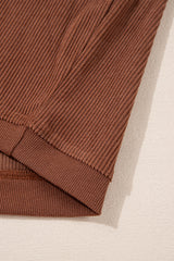 Festival Fuchsia Plain Drop Sleeve Corded Oversized Sweatshirt