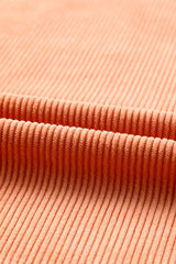 Red Contrast Trim Crinkle Rib Oversized Sweatshirt