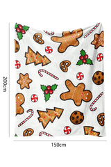 White Christmas Gingerbread Man Throw Blanket