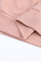 Black Color Block Corduroy Long Sleeve Top