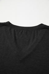 Grass Green Solid Color V Neck Long Sleeve Stretchy Top