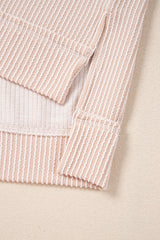 Jet Stream Corded Lantern Sleeve Pullover and Ruffle Mini Skirt Set