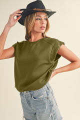 Black Casual Rivet Round Neck T Shirt