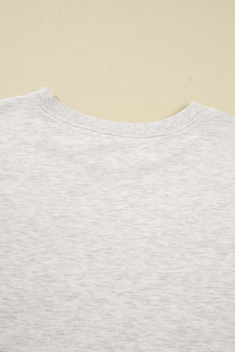 Black GAME DAY Vintage Washed Letter Graphic Baggy Sweatshirt