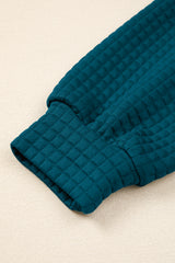 Skobeloff Checkered Texture Hooded Top and Loose Pants Set