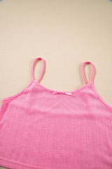 Orchid Petal Delicate Texture Cropped Cami Shorts and Cardigan 3pcs Lounge Set
