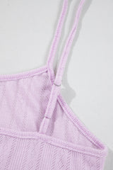 Orchid Petal Delicate Texture Cropped Cami Shorts and Cardigan 3pcs Lounge Set