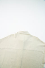 Black Crinkle Pocket Half Sleeve Shirt