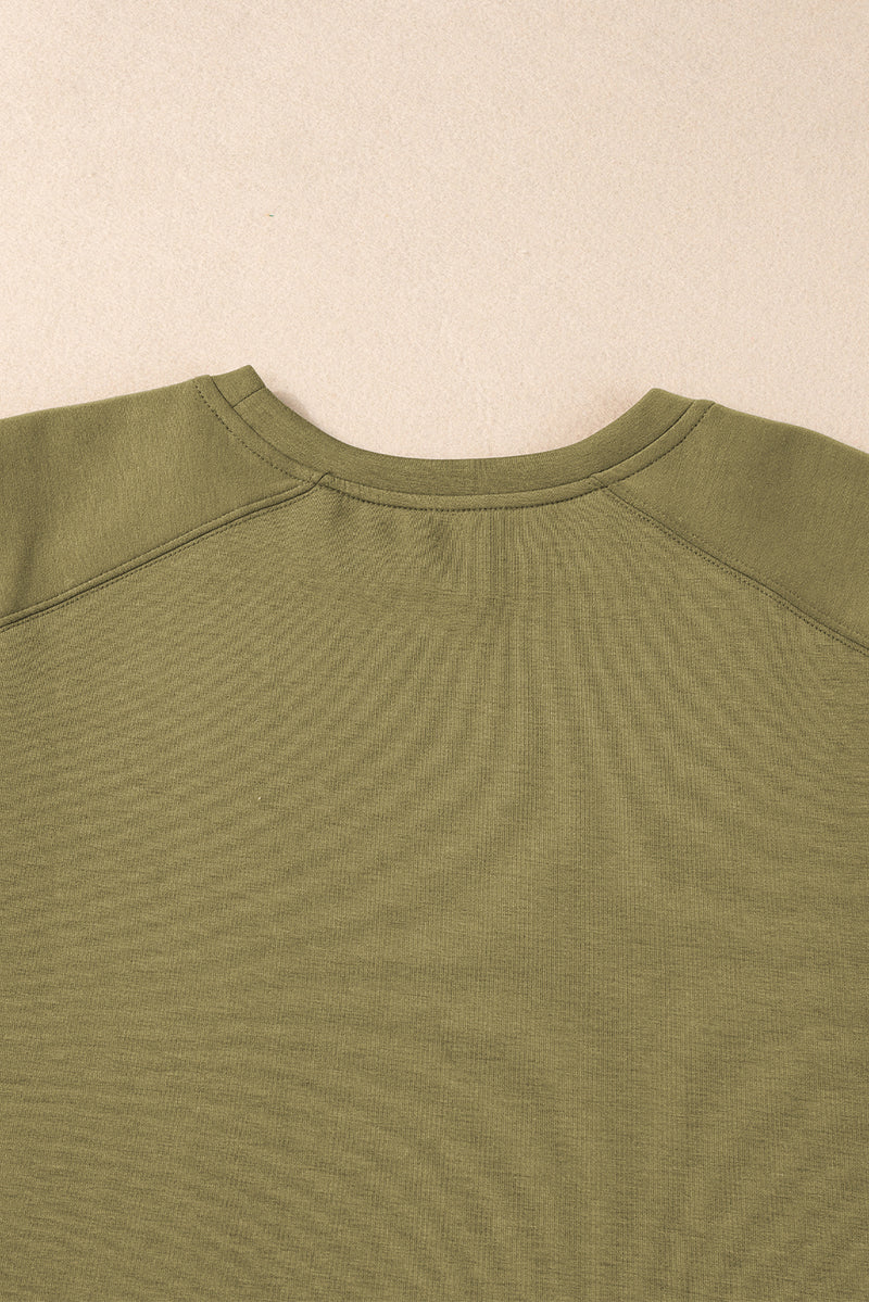 Black Casual Rivet Round Neck T Shirt