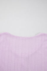 Orchid Petal Delicate Texture Cropped Cami Shorts and Cardigan 3pcs Lounge Set