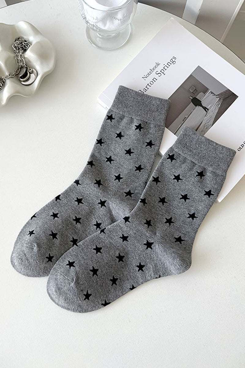 White Bow Ribbed Edge Crew Socks