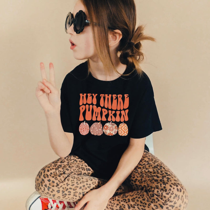 Hey there Pumpkin black tee