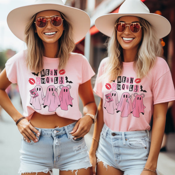 Mean Ghouls Pink tee