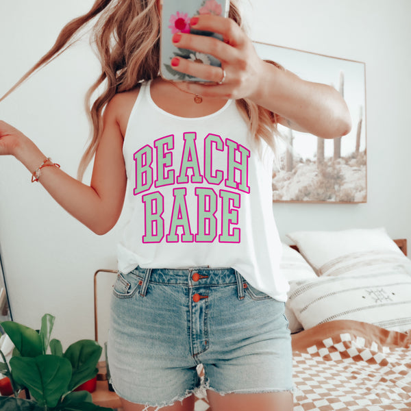 Varsity Letter Beach Babe tank