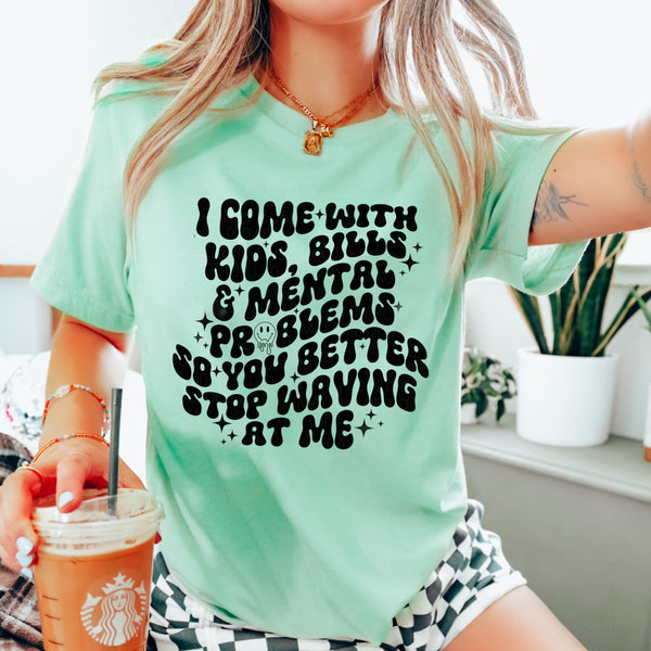 Stop Waving at Me tee