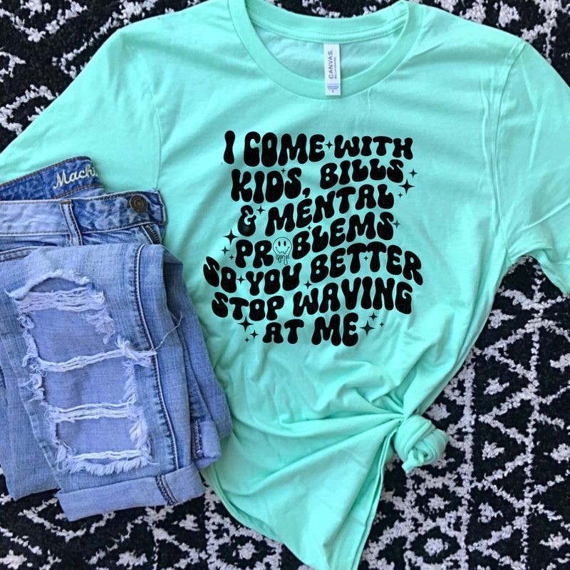 Stop Waving at Me tee