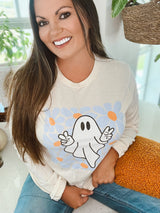 Groovy Peace Ghost long sleeve tee