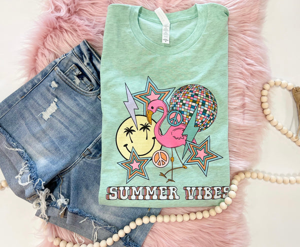 Summer vibes funky tee