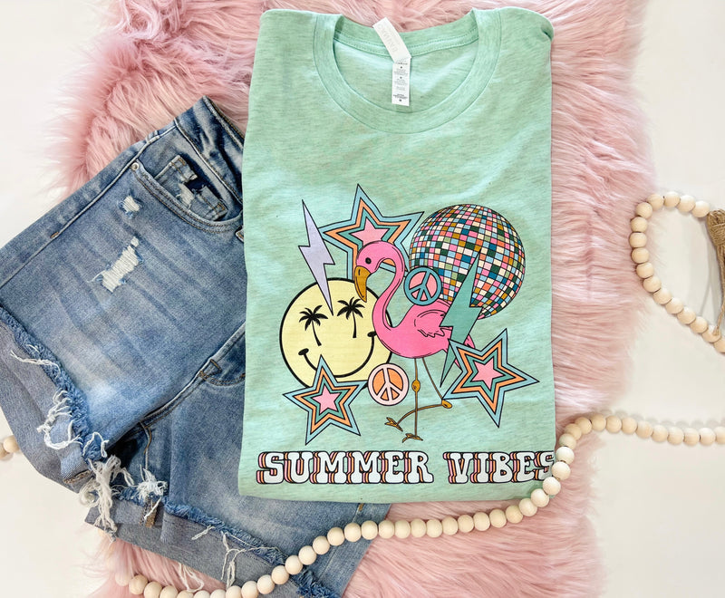 Summer vibes funky tee