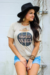 Good Vibes Leopard tee