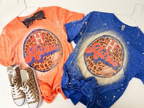 H Astros round design tee