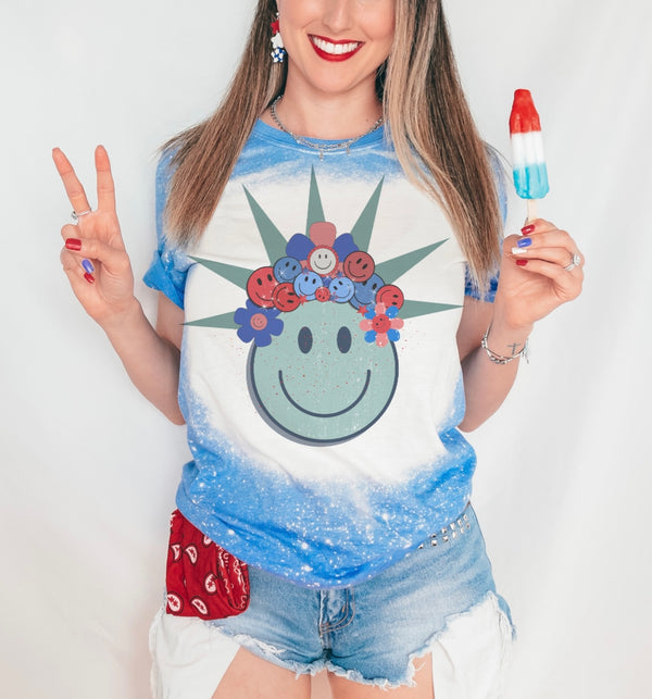 Land of Liberty smiley tee