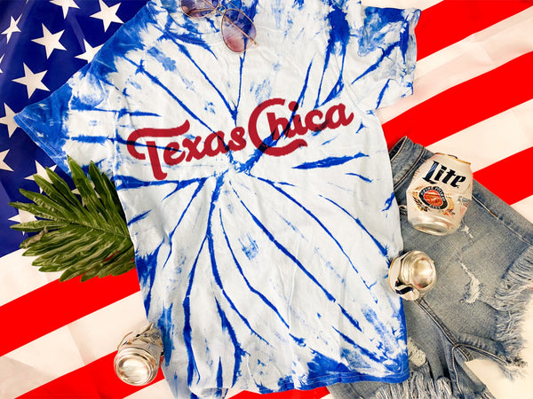 Tie Dye Texas Chica tee