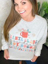 Santa, reindeer, hot cocoa sweater