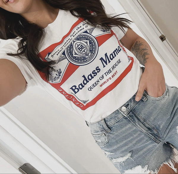 Badass Mama Beer logo tee