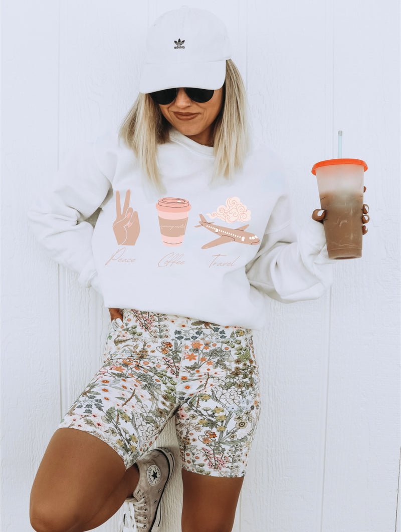 Peace Coffee Travel sweater or tee