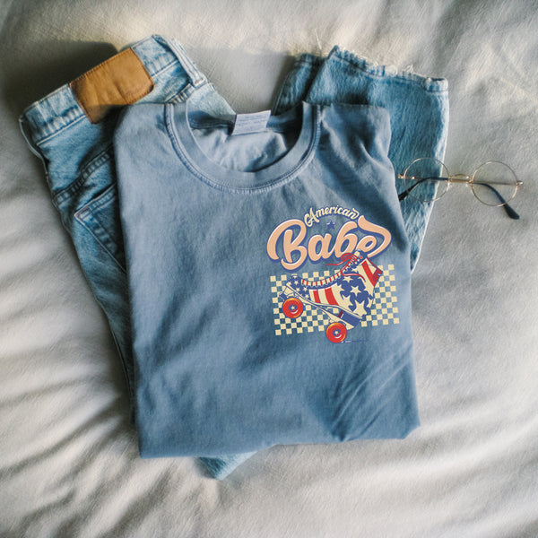 American Babe Rollerskate tee