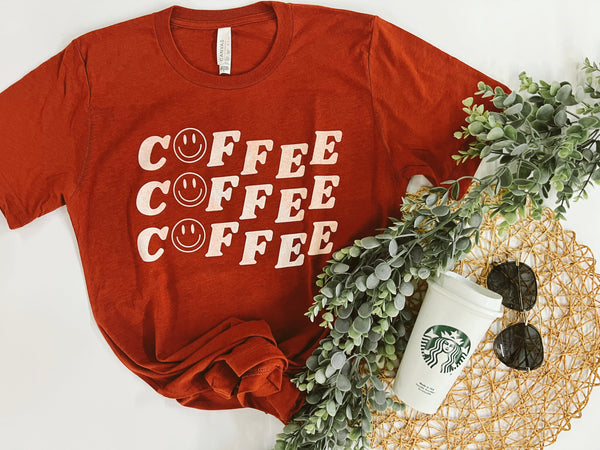 Coffee upon coffee upon coffee tee