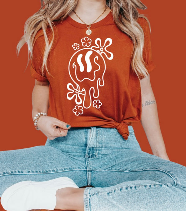 Groovy Spring Smiley tee