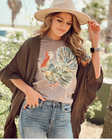 Watercolor turkey tee