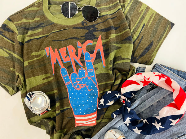 'Merica Rocker Camo tee