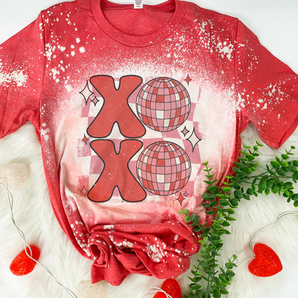XOXO disco bleach tee