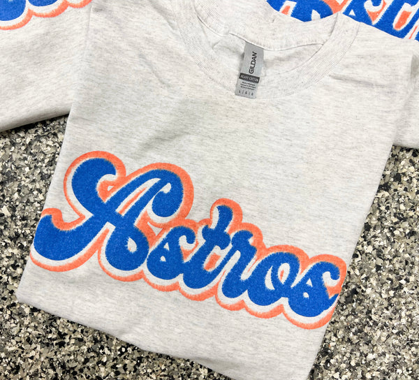 Astros bubble letter tee
