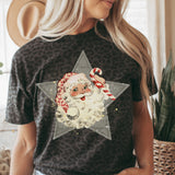 Santa Star vintage leopard tee